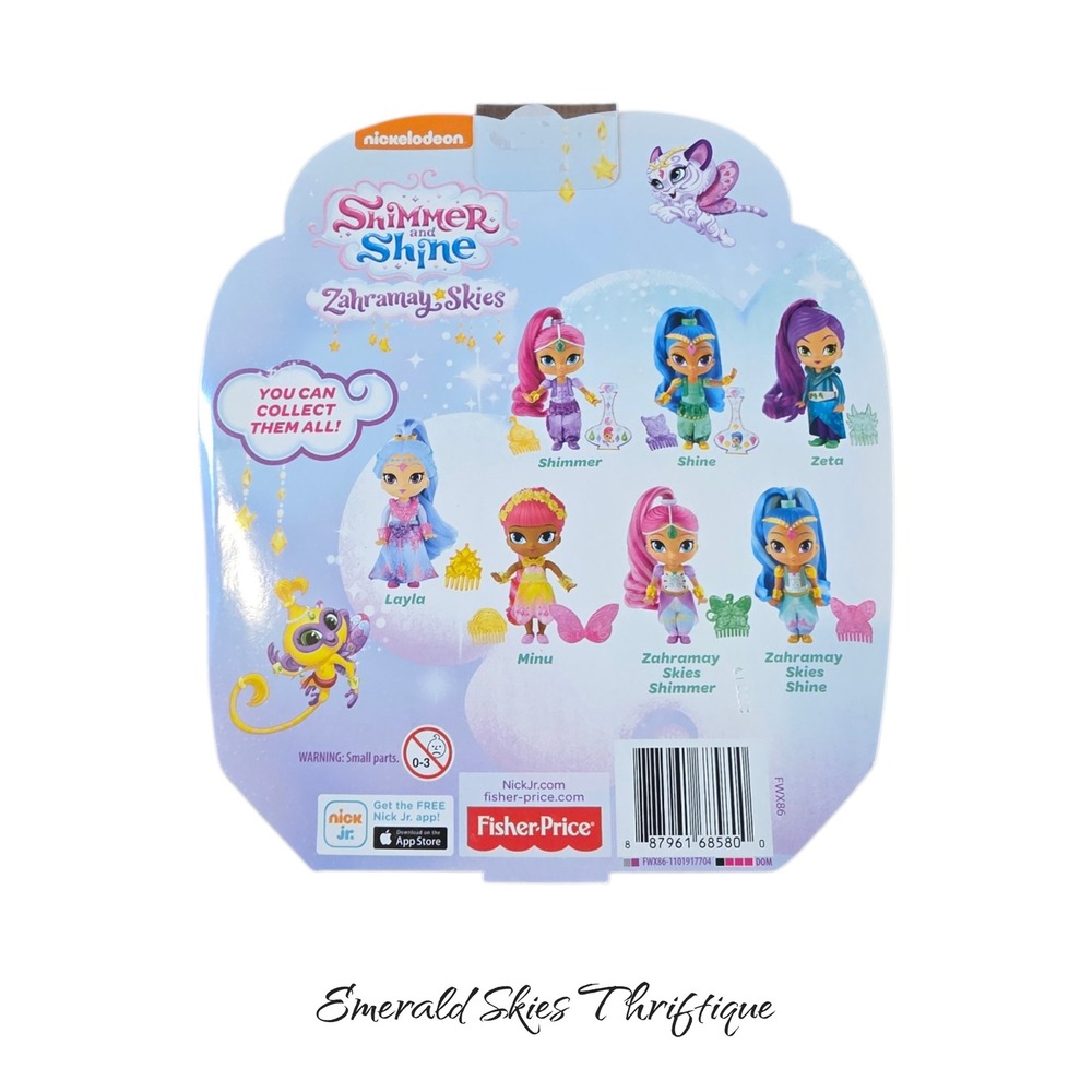 NIB Shimmer Shine SHIMMER 6" Genie Doll Zahramay Nickelodeon free ship - Picture 3 of 3